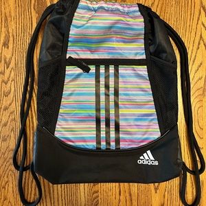 Adidas drawstring rainbow bag